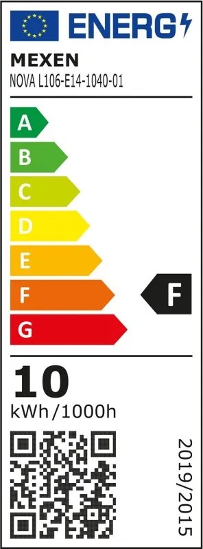 Mexen Nova, LED žiarovka plameň E14, C37, 10W, Teplá - 3000K, 1055 lm - L106-E14-1030-01