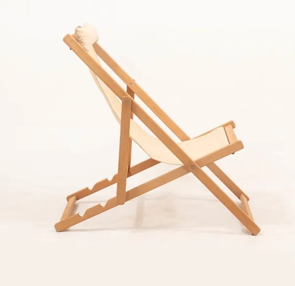 Záhradné lehátko béžové/habr