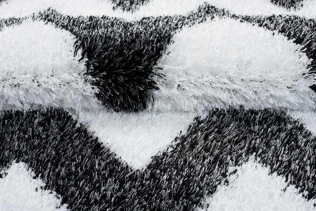 TA Koberec 5446A BIELA / ČIERNA 46 OPTIMÁLNA Rozmer: 200x300 cm