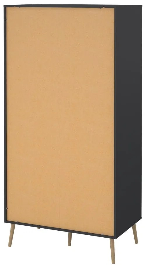 Antracitová šatníková skriňa 99x200 cm Bodo – Tvilum