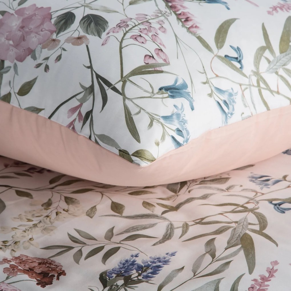 SATÉNOVÉ OBLIEČKY SPRING51 140X200 CM, 1 KS 70X80 CM KVETY