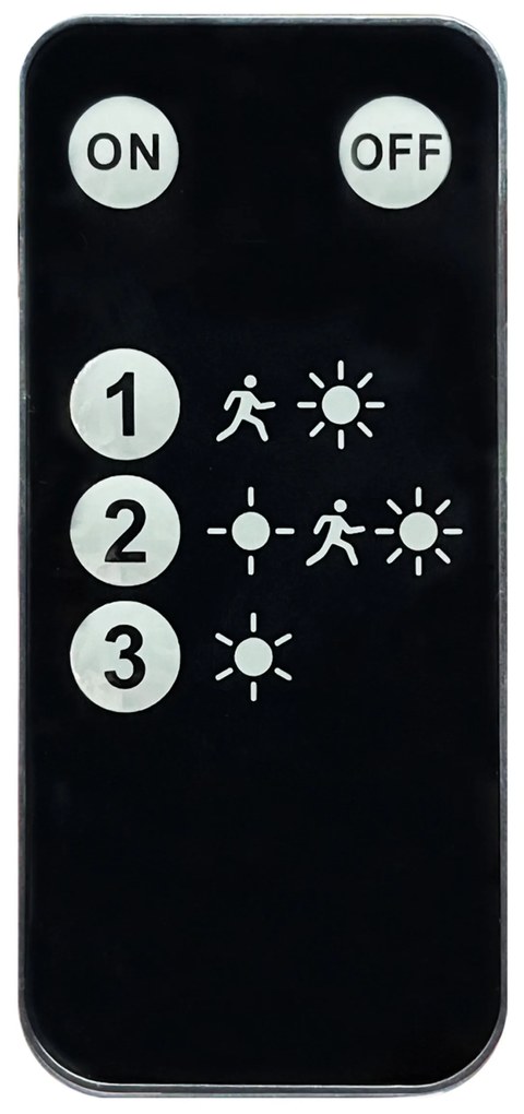 TOP LIGHT Svetlo nástenné Heleon PIR VARIO RC, Čierna