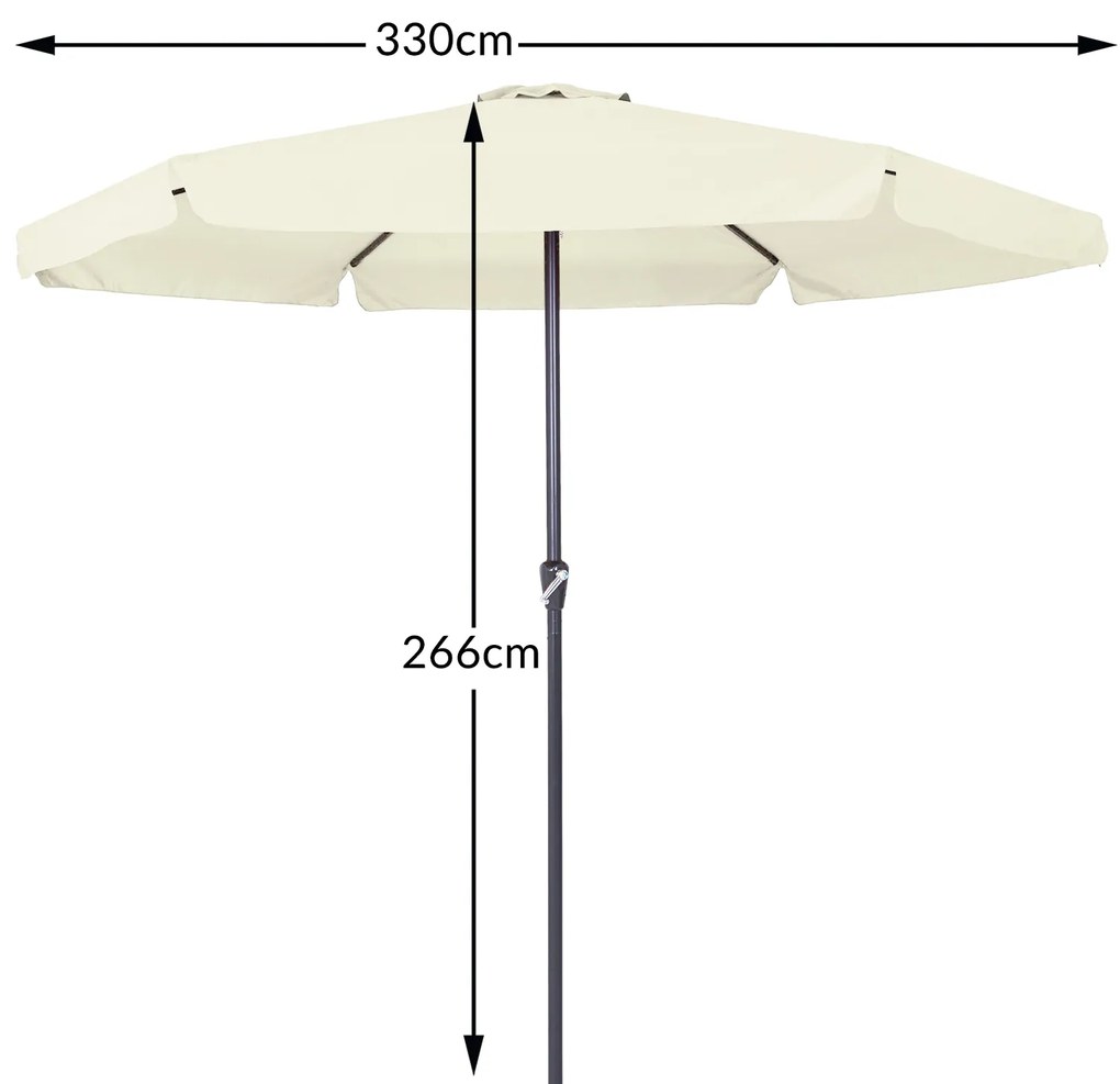InternetovaZahrada Záhradný slnečník Maui Ø330 cm - béžový