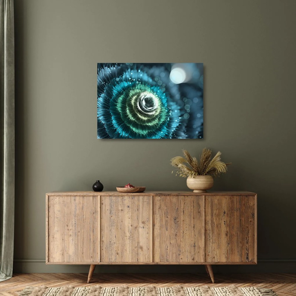 Sklenený obraz - Kvet v detaile (70x50 cm)