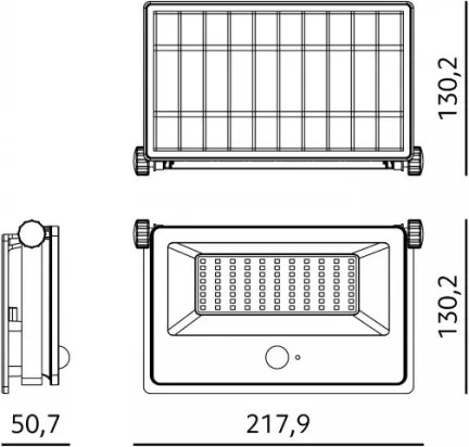 LED solárny reflektor so senzorom NCS G2 LED/30W/3,7V 3000/4000/6500K IP54 5200 mAh
