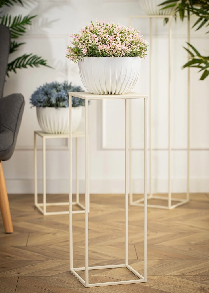 STOJAN NA KVETINÁČ SIMPLE 70X24X24 CM KRÉMOVÁ
