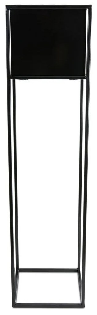 KOVOVÝ KVETINÁČ SO STOJANOM PLAIN 90X24 CM ČIERNA