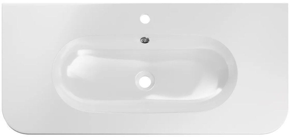 Zápustné umývadlo PURE 100-46 lesklé biele