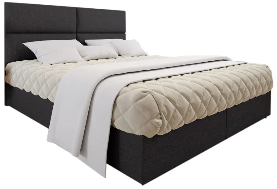 Čalúnená posteľ boxspring LONIS, 140x200, sawana 05