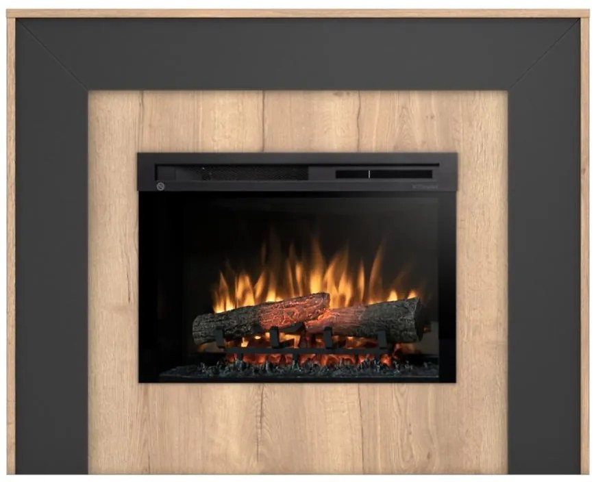 Elektrický krb Zuni 26 dub/cierny