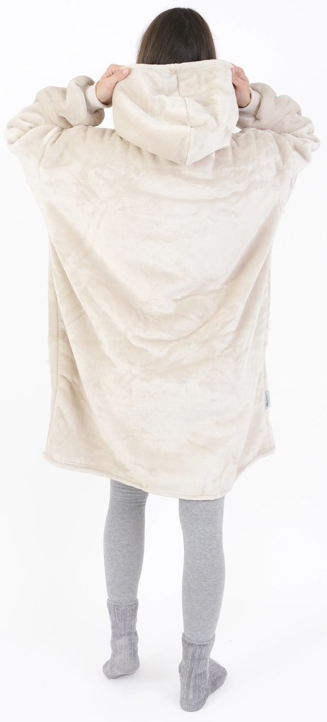 Baránková mikina mikroplyš – Laura prírodná veľkosť M