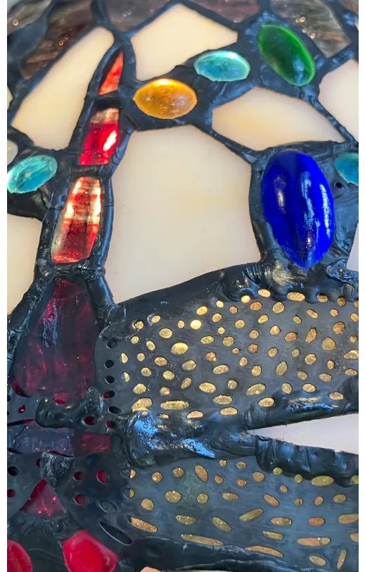 Nástenná lampa PESTRÁ VÁŽKA Tiffany Prezent 1711 vzor 22