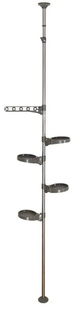 Teleskopický stojan na kvety, sivý