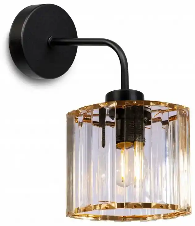 Elegantná sklenená nástenná lampa v štýle art deco | BIANO