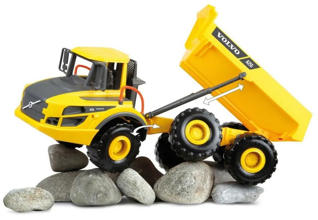 Lena Veľké nákladné auto Volvo Worxx plast, 55 cm, 1:15