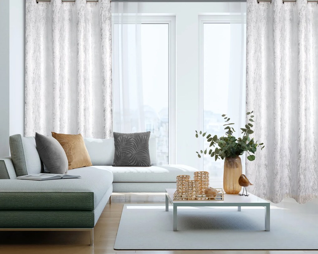 ZATEMŇOVACÍ ZÁVES NA KRÚŽKOCH ELISE 140X250 CM BIELA