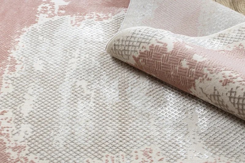 Dywany Łuszczów, Kusový koberec Core A004 Frame beige/pink, 180x270, ružová, chodba / predsieň