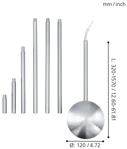 EGLO 88968 - Príslušenstvo k lustru EXTENTION chróm
