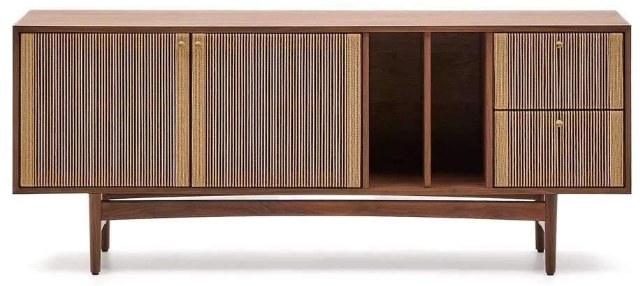 Hnedá nízka komoda v dekore orecha 180x73 cm Elan – Kave Home