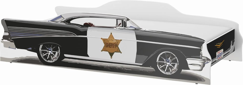 Wooden Toys Detská posteľ SZERYF 160x80 – autíčko