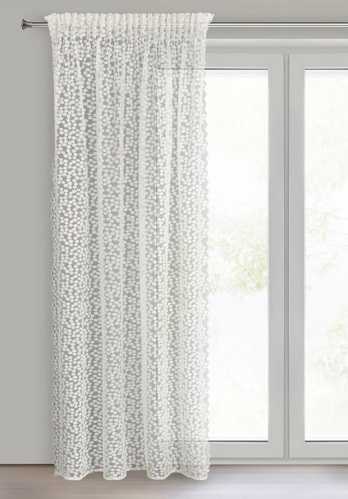 ZÁCLONA NA PÁSKE DAISY 140X270 CM BIELA