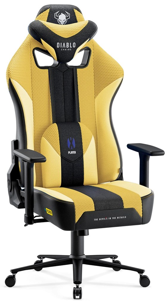 Látkové herné kreslo Diablo X-Player 2.0 King Size, Dark Sunflower