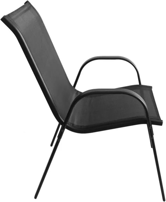 Set štyroch záhradných stoličiek SOFIA čierne (4 ks)