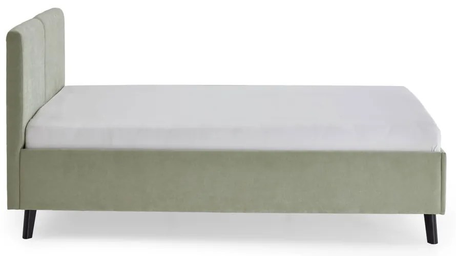 Svetlozelená čalúnená dvojlôžková posteľ s roštom 140x200 cm Piano – Meise Möbel