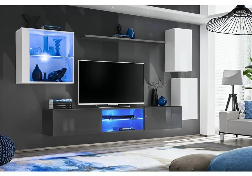 Obývacia Stena Switch Xxiii Biely/Grafit