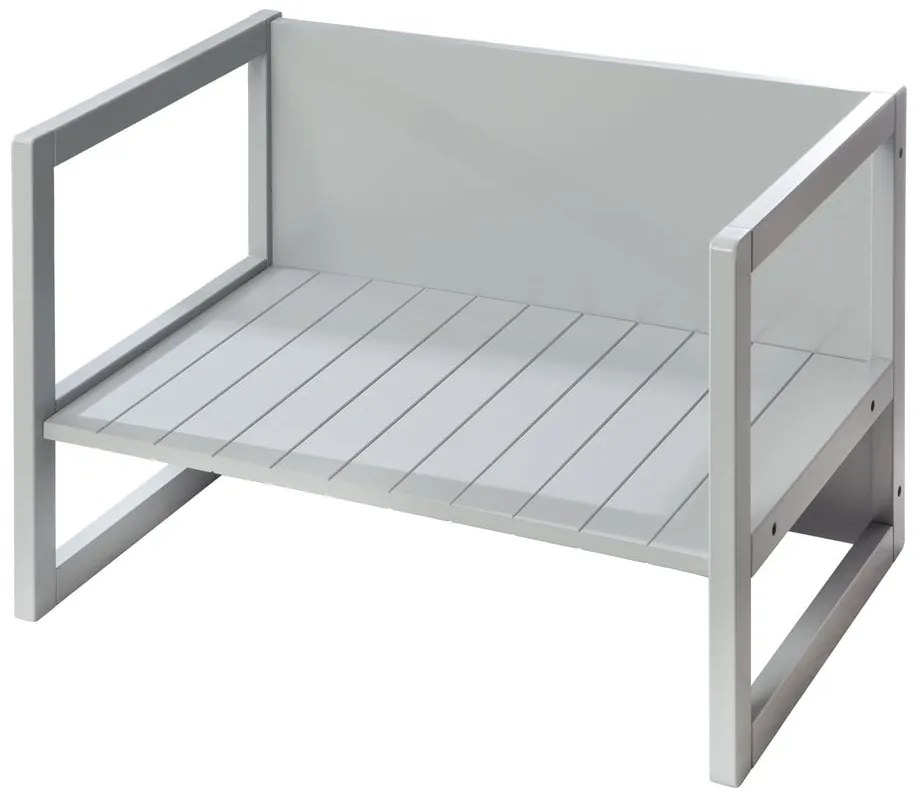 Sivá detská lavica Country Style – Roba