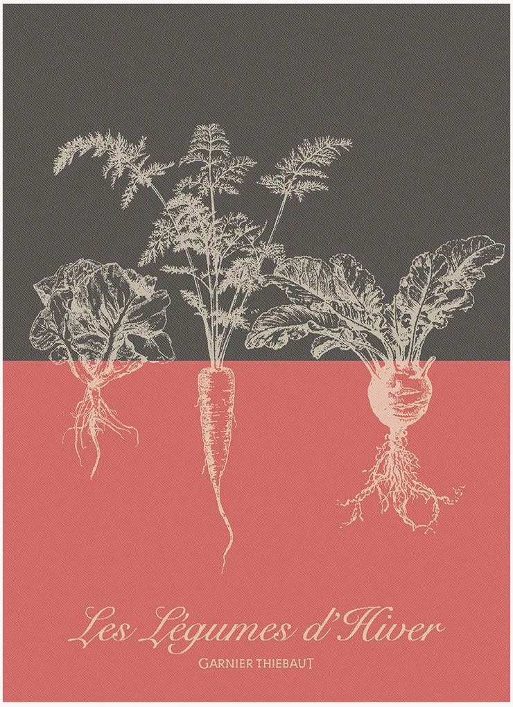 Žakárové kuchynské utierky Legumes D'Hiver Tomette, 4 ks