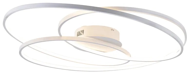 Stropná lampa biela 80 cm vrátane LED 3-stupňového stmievania - Rowin