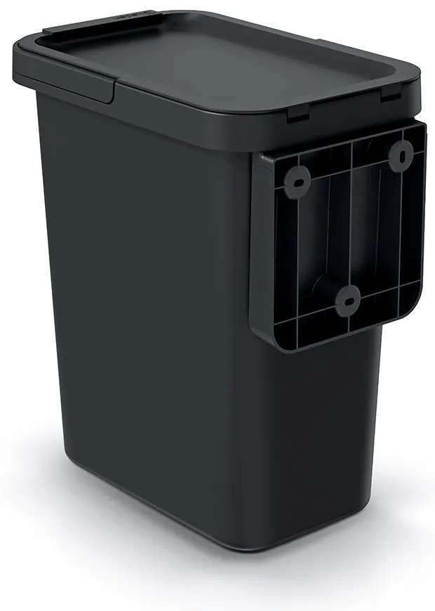 Závesný odpadkový kôš, 12 l, čierna
