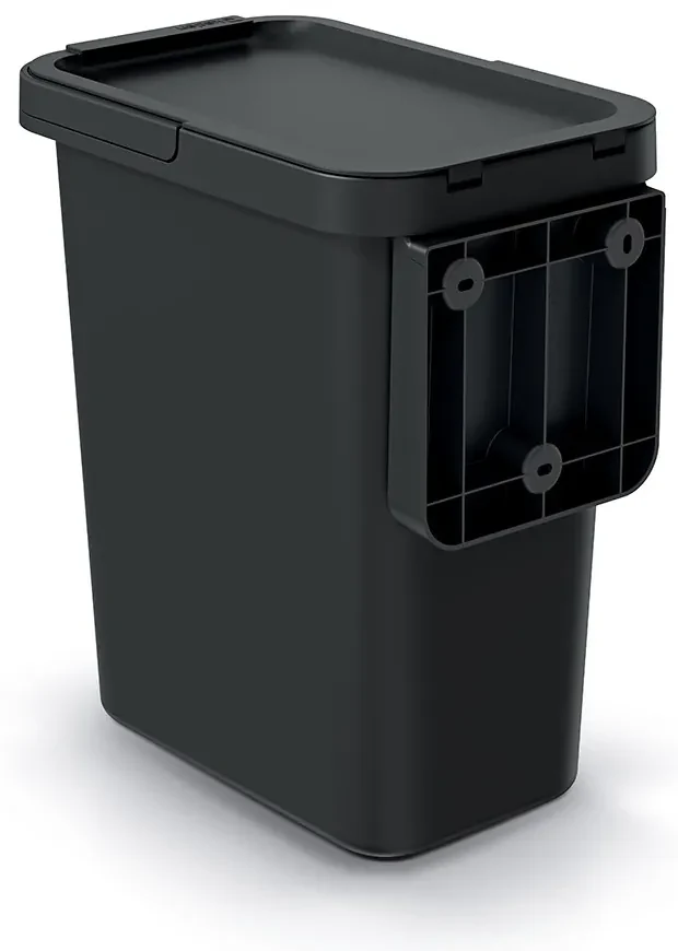 Závesný odpadkový kôš, 12 l, čierna