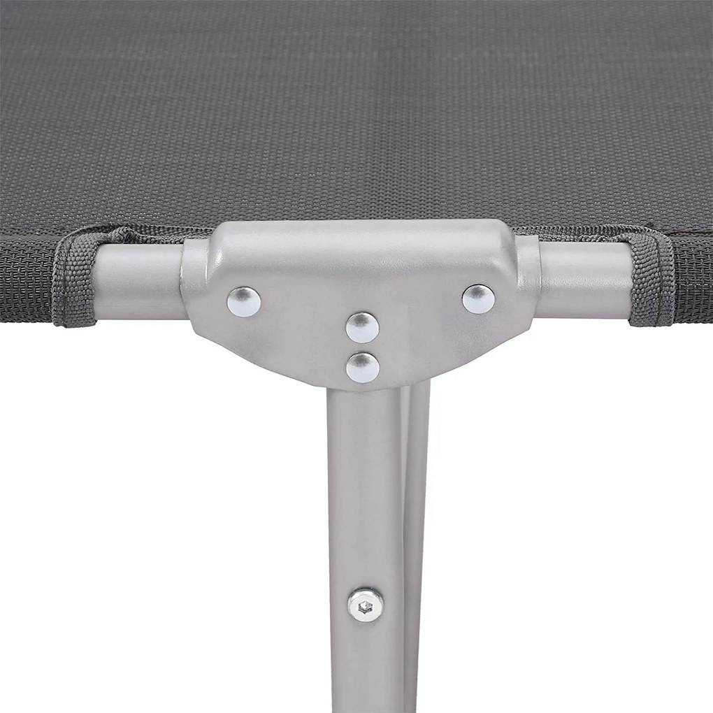 Záhradné lehátko so železným rámom Baka 193x63x32 cm šedé