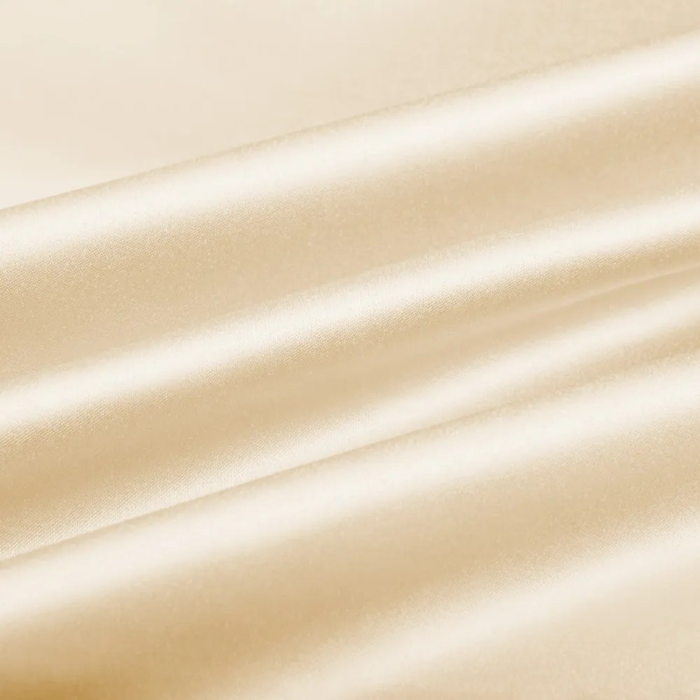 Biante Saténový behúň na stôl polyesterový Satén LUX-032 Krémový 20x120 cm