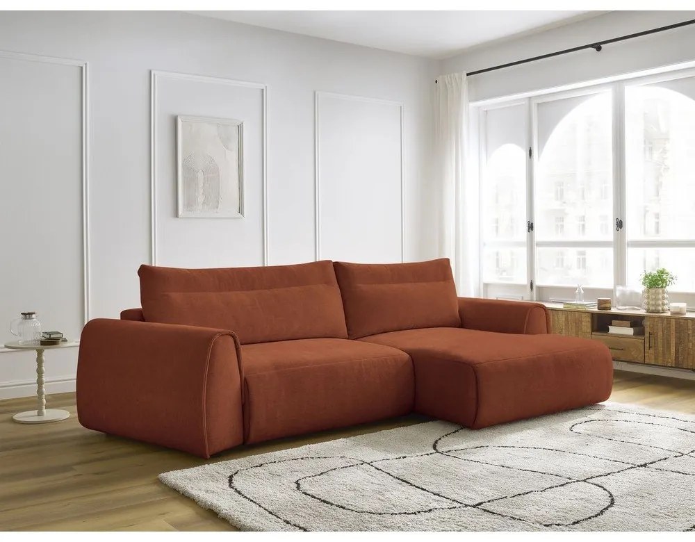 Oranžová rohová pohovka Aden – Bobochic Paris