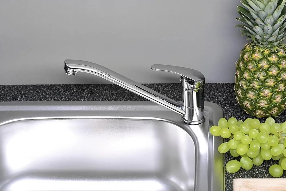 Sapho, AQUALINE 35 Nástenná batéria rozteč 100mm, ploché ramienko zvýšené, 220 mm, chrómová, 52032