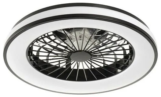 Stropný ventilátor s osvetlením ISAFI LED 66299 BLACK PL1