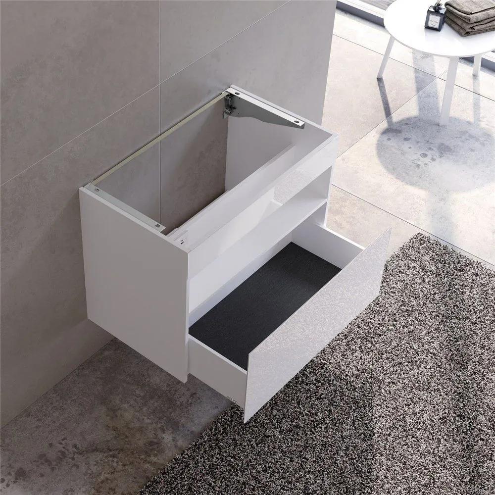 KEUCO Stageline závesná skrinka pod umývadlo, 1 zásuvka + 1 priehradka, s elektrinou, 800 x 490 x 625 mm, biela, 32862300110