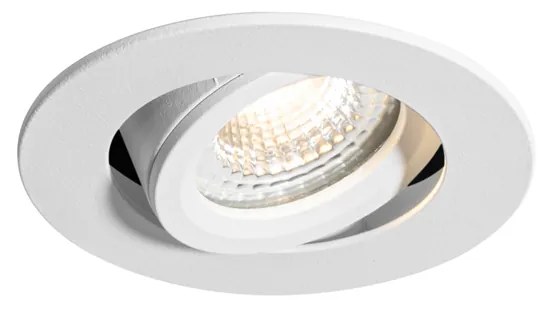 Zástenný bodový reflektor biely výkyvný 6,5 cm vrátane LED IP54 Ultra Slim - Pupil