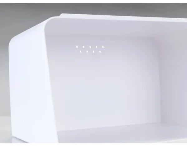 WENKO 54099100 - Chlebovnica KUBO 35 x 26,5 cm biela/hnedá