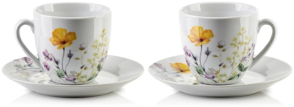 Porcelánová šálka s podšálkou Joy Spring 250 ml sada 6ks