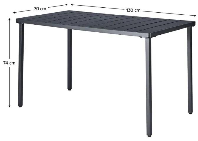 Kondela Záhradný stôl, čierna, SALTON