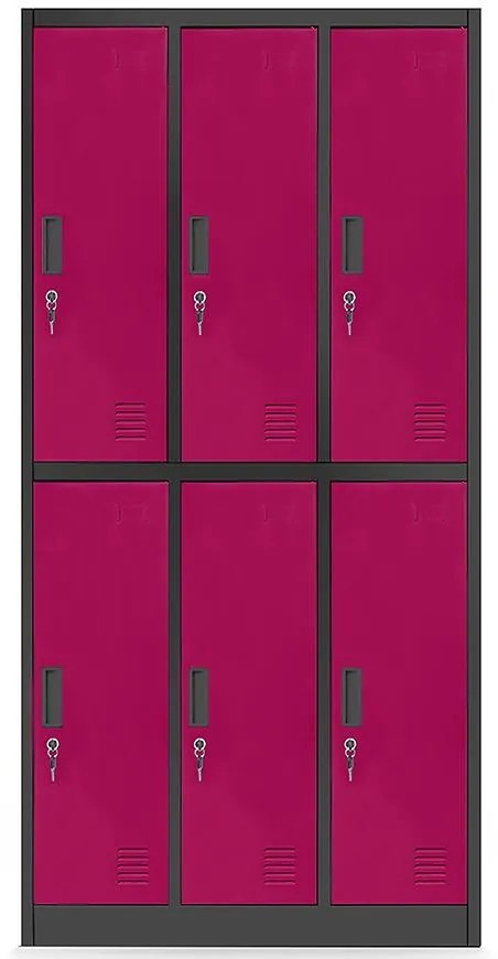 Skriňa Igor kovová fuchsiová/antracit