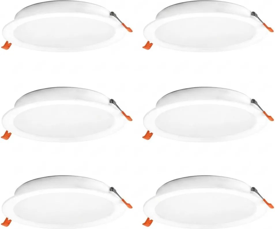 Osram - SADA 6× LED podhľadových svietidiel ESSENTIAL LED/18W/230V Ø 22 cm biela