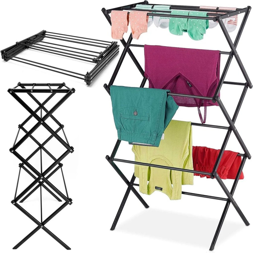 Sušiak na bielizeň KARLA čierny