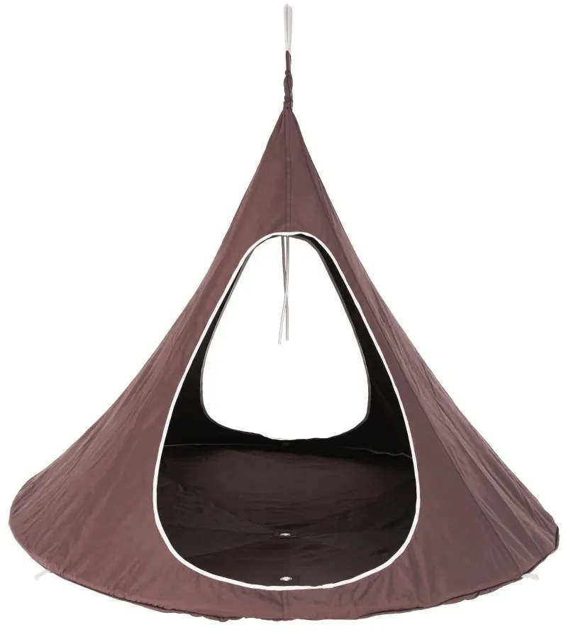 Tempo Kondela Závesné hojdacie kreslo, sivohnedá TAUPE, KLORIN NEW TYP 2 BIG SIZE CACOON HAMMOCK