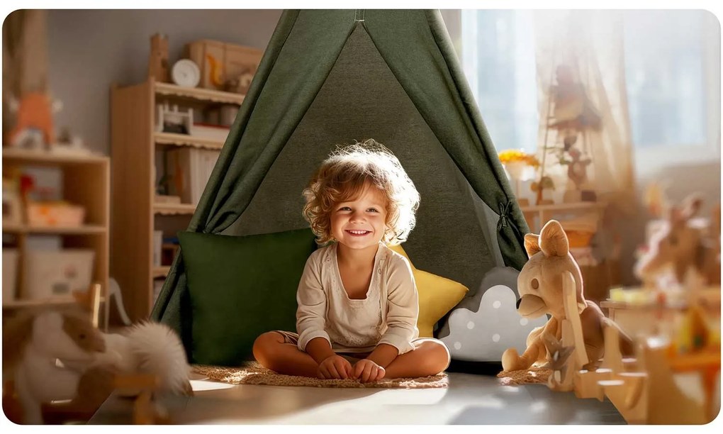 Detský stan típí Nukido NK-406 - zelený