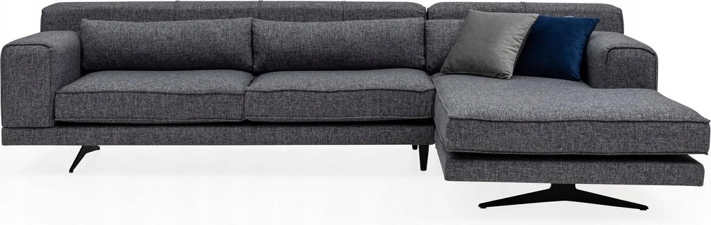 Rohová sedačka Jivagona (p) (sivá čierna)